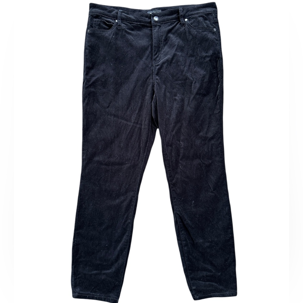 Well Worn Black Velvety Pants With 5 Pocket Design Size 12